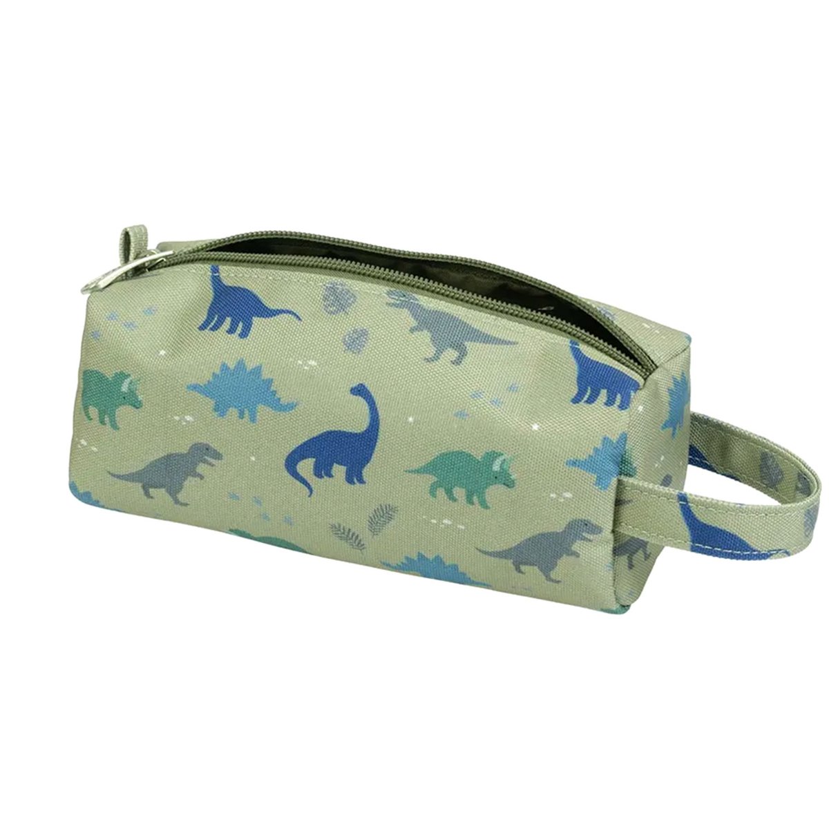 Trousse scolaire dinosaures vert, bleu, A LITTLE LOVELY COMPANY
