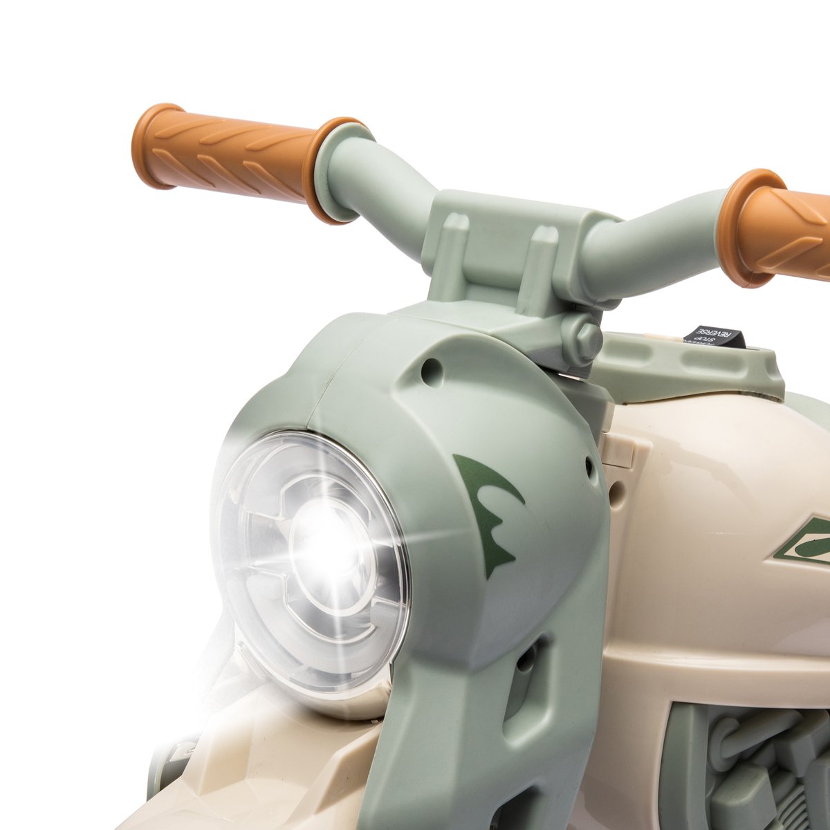 Moto électrique à conducteur assis PP Blanc crème, vert clair, noir, AIYAPLAY
