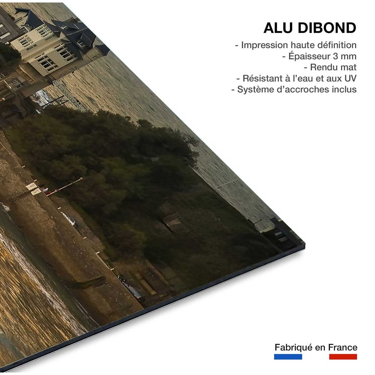 Tableau paysage ocean biarritz et la villa belza tableau alu dibond, HEXOA