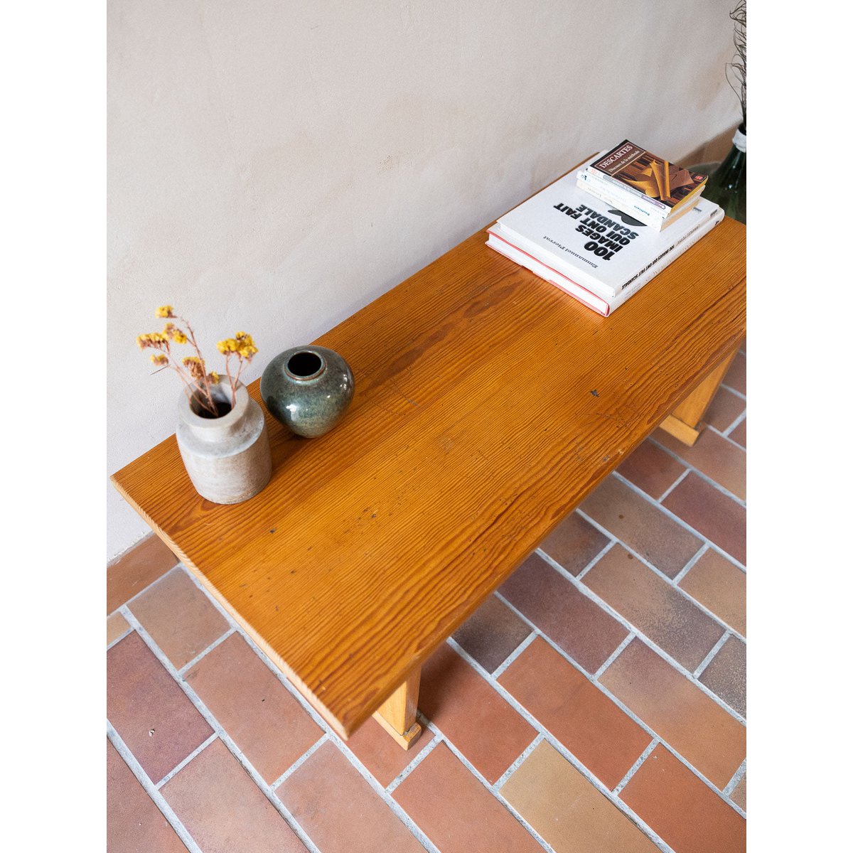 Table basse bois Léonie N°1114 - Bon état bois clair, DEBONGOUT