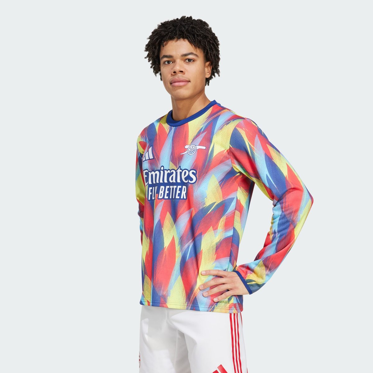 Haut D'échauffement Chaud Arsenal 25/26 victory blue / pure ruby / bright yellow / bright cyan, adidas Performance