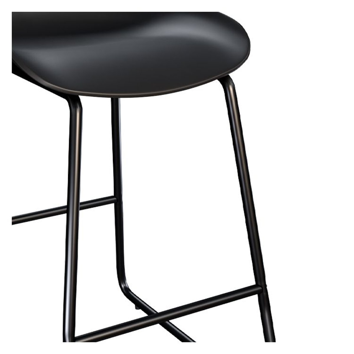 Lot de 2 chaises pour îlot central H65,5 cm - YOSHI noir, MAISON PAVANE