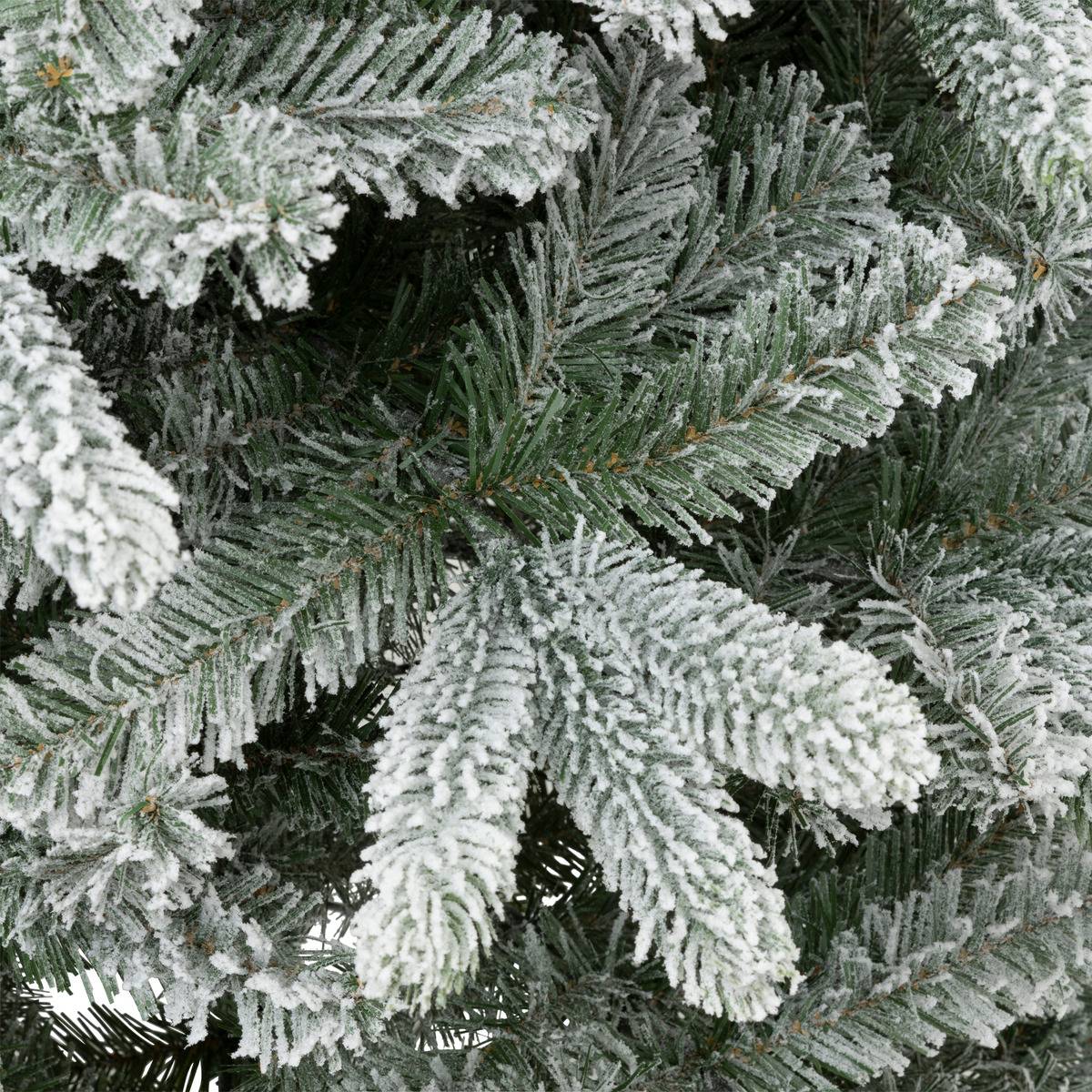 Sapin artificiel floqué Tempête H180 cm vert foncé, FEERIC LIGHTS & CHRISTMAS