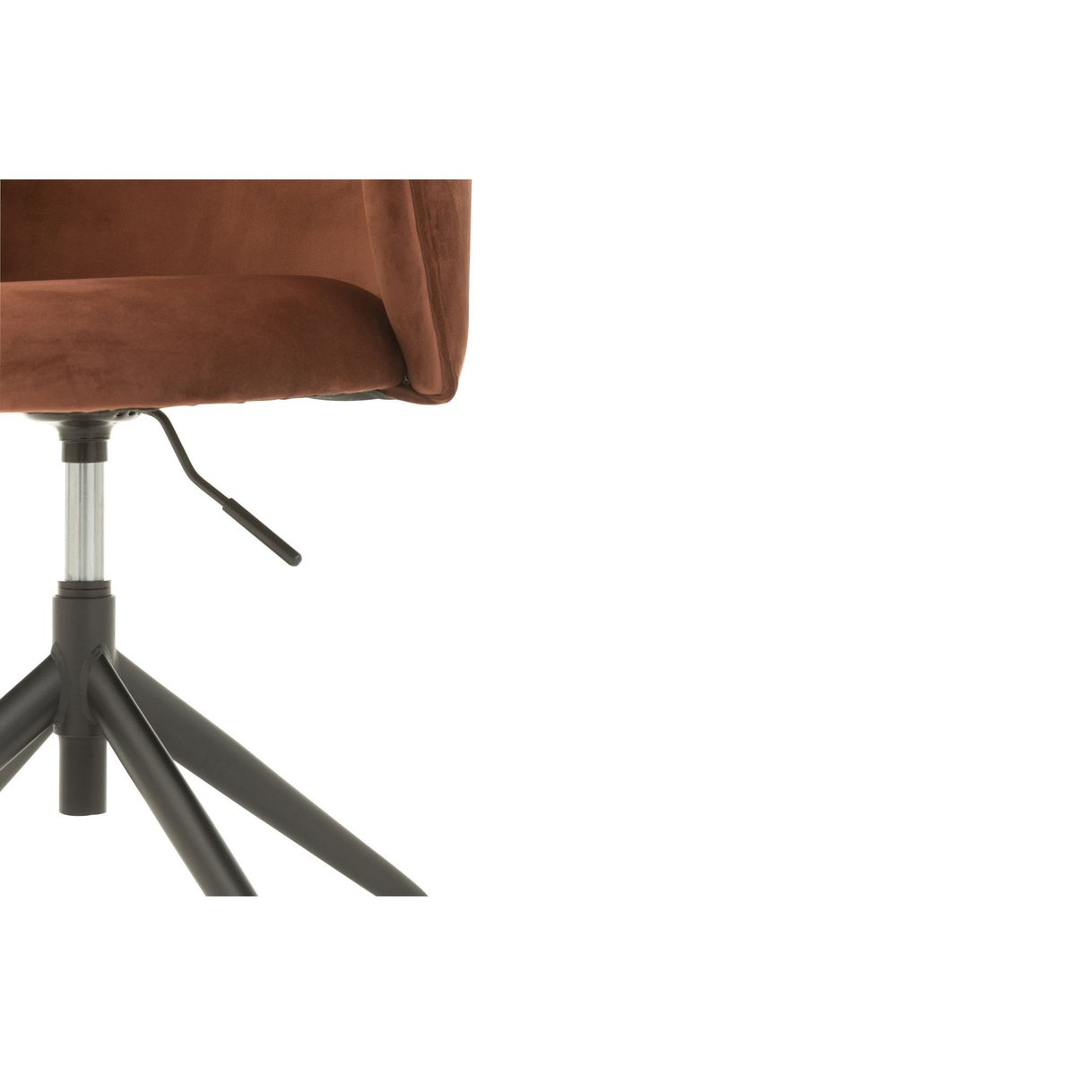 Chaises pivotantes réglables en hauteur velours (lot de 2) - MIA marron, HELLIN, DEPUIS 1862