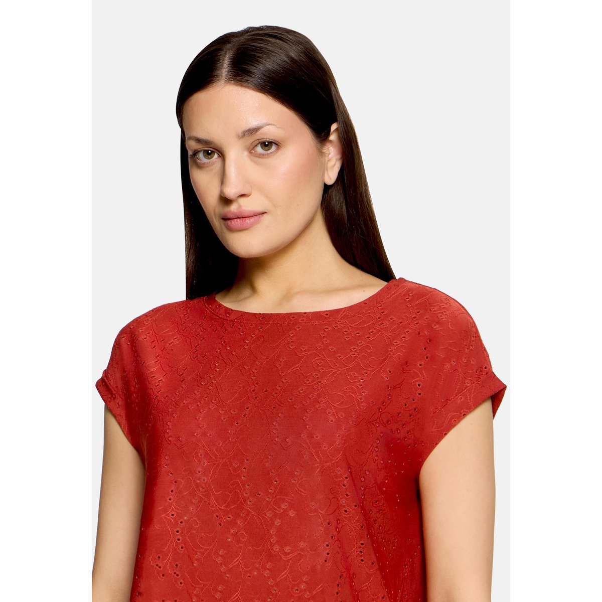 Haut casual avec structure rouge foncé, BETTY & CO