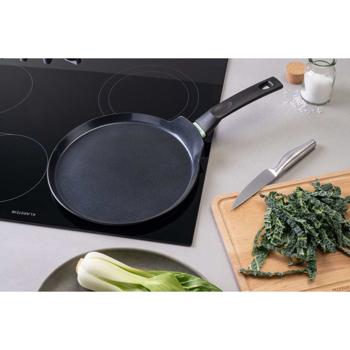 Crêpière 26 cm aluminium antiadhésif BRANDAO vert,noir, FACKELMANN