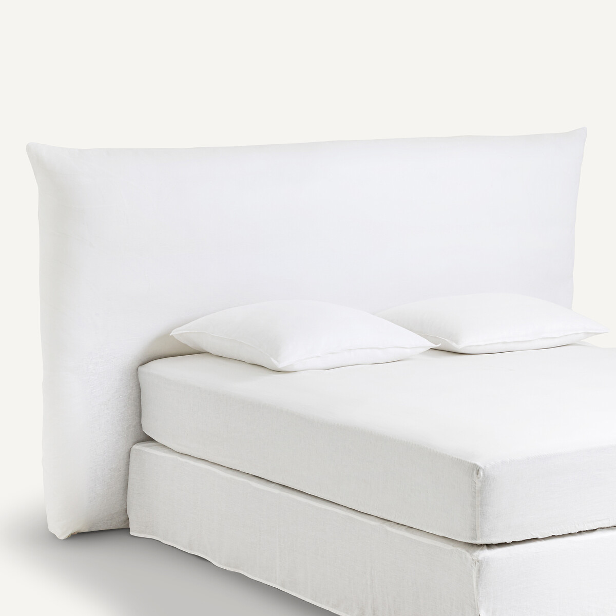 Housse de tête de lit lin lavé, Mereson blanc, AM.PM