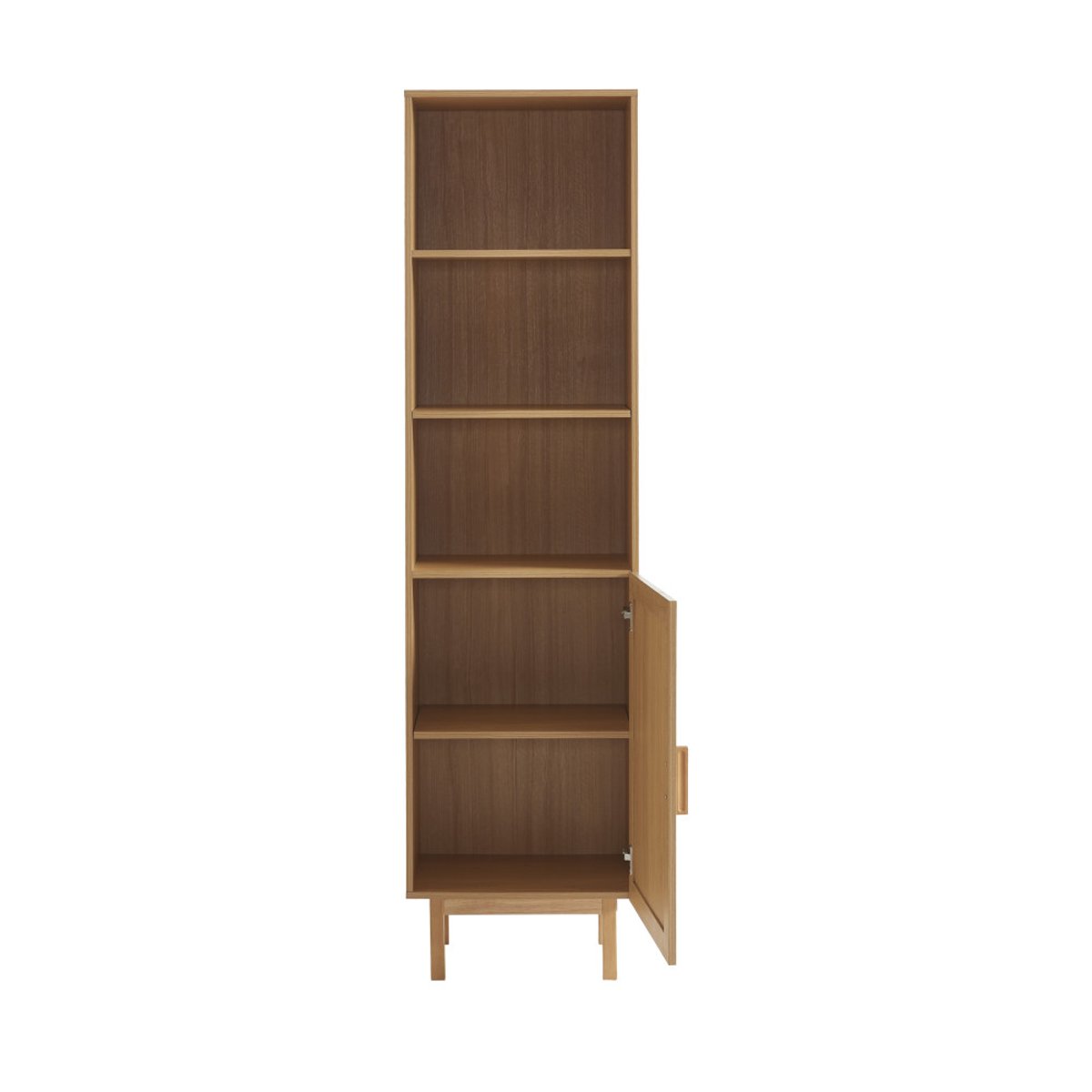 Colonne de rangement en bois et cannage H190cm- JUNE bois clair, DRAWER