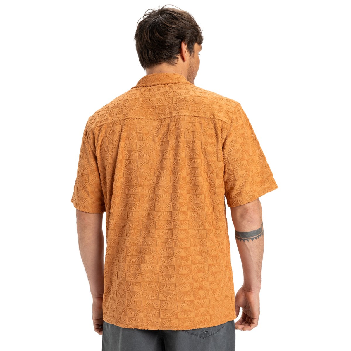 Chemise à manches courtes PANASHIRT marron bran, QUIKSILVER