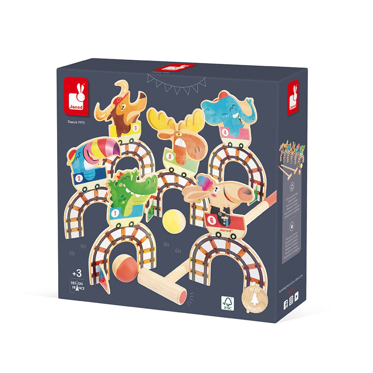 Jeu De Croquet, Jeu D'adresse En Bois Dès 3 Ans multicolore, JANOD