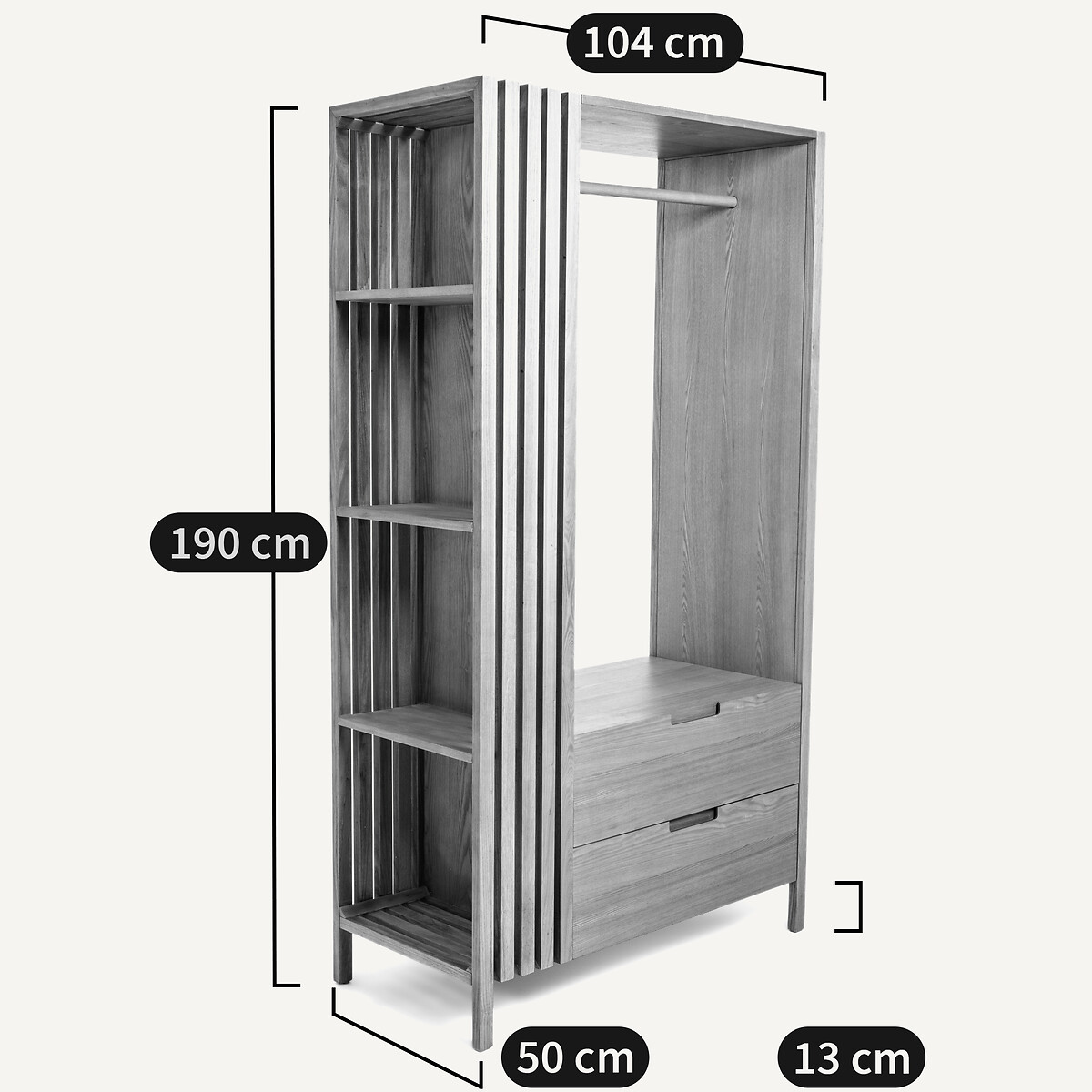 Armoire penderie Theonie naturel, LA REDOUTE INTERIEURS