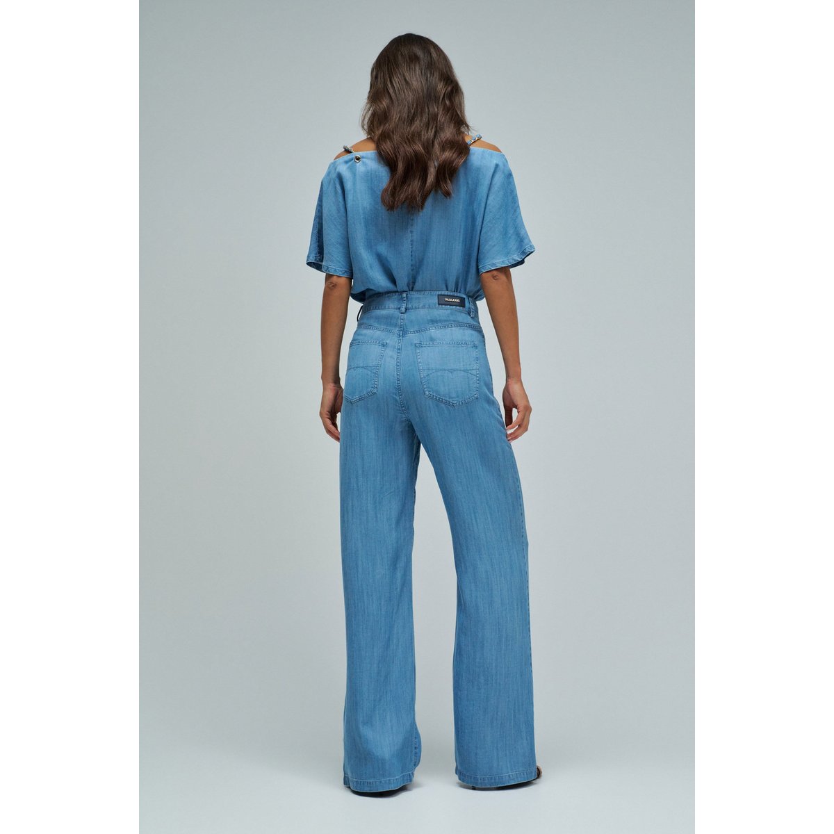 PANTALONS EN LIGHTDENIM AVEC JAMBE WIDE bleu turquoise, SALSA JEANS