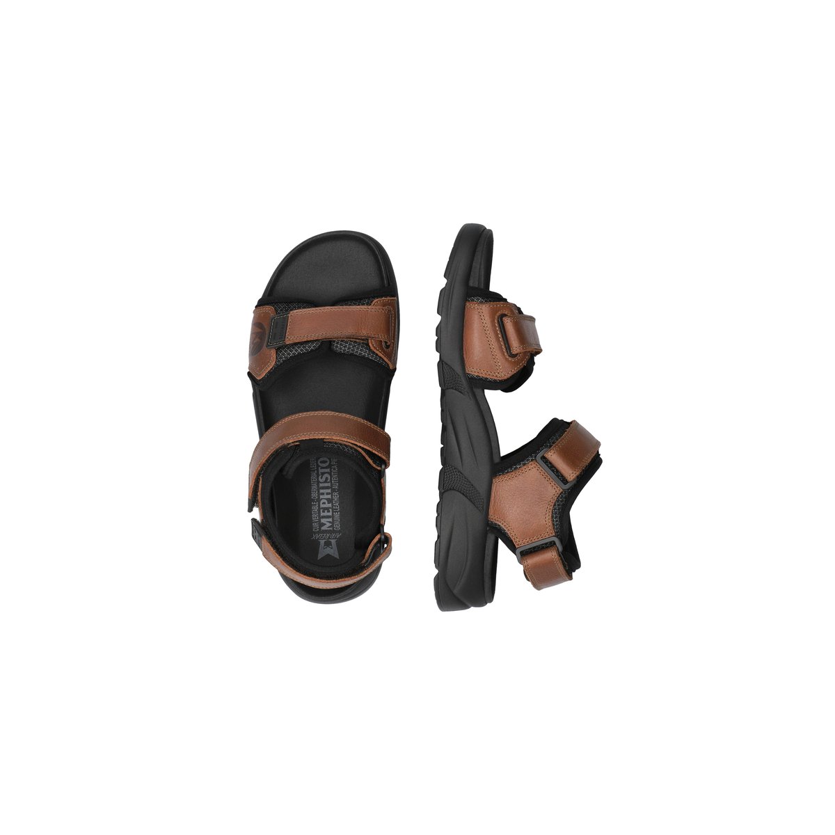 Sandales en cuir / textile TITO marron p5139563, MEPHISTO