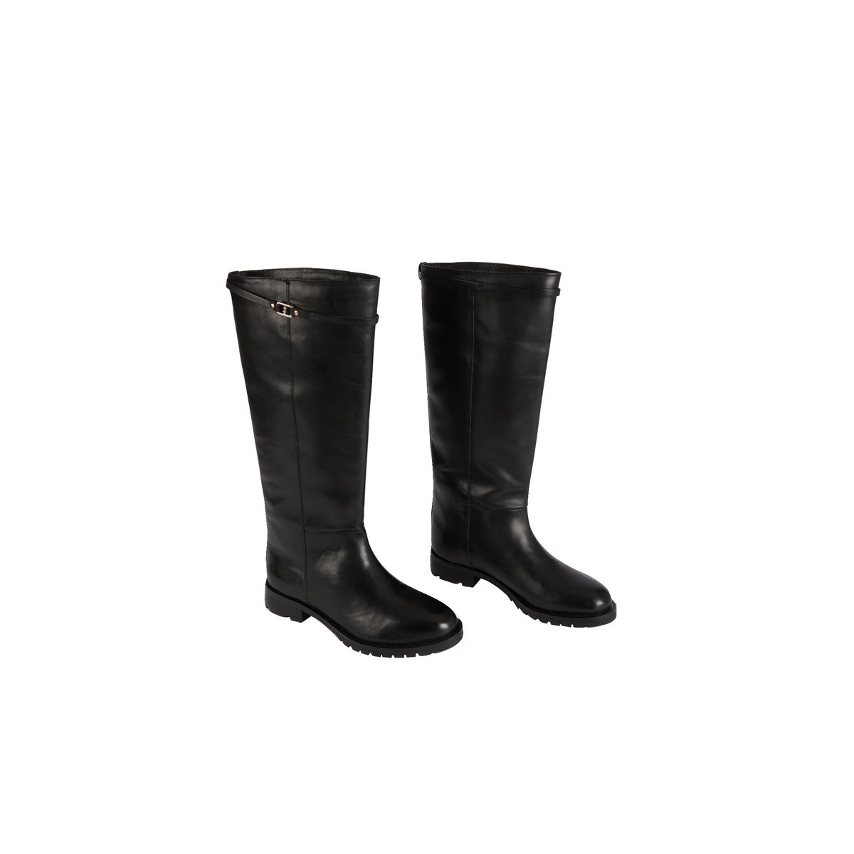 Botte cavalière similicuir noir, MORGAN