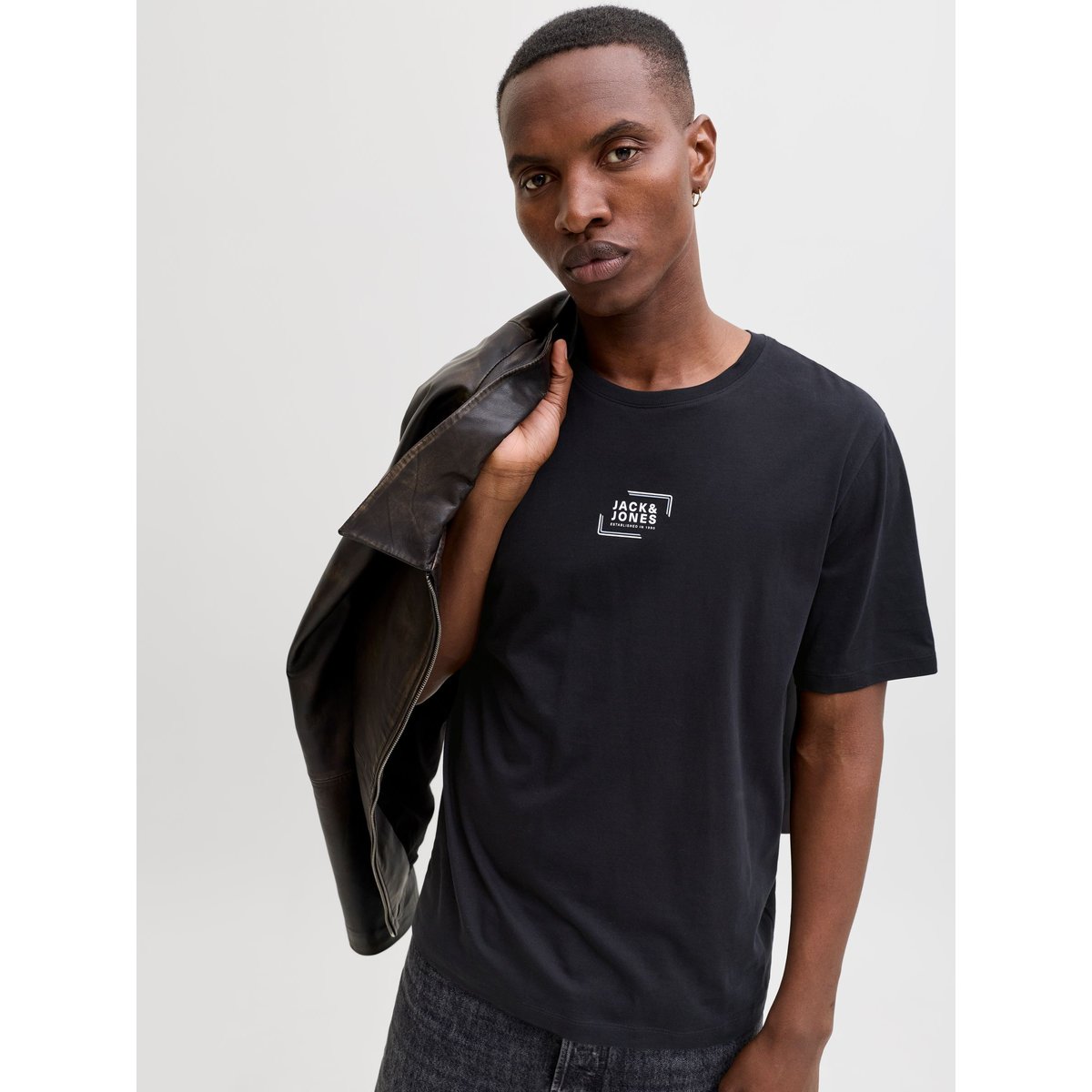 T-Shirt noire - black, JACK & JONES