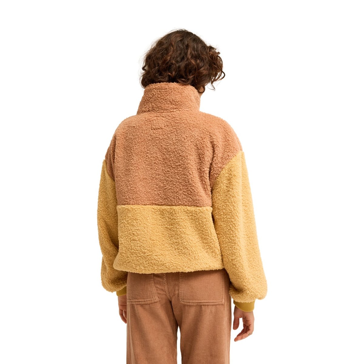 Polaire demi-zip TIME OFF jaune curry, BILLABONG