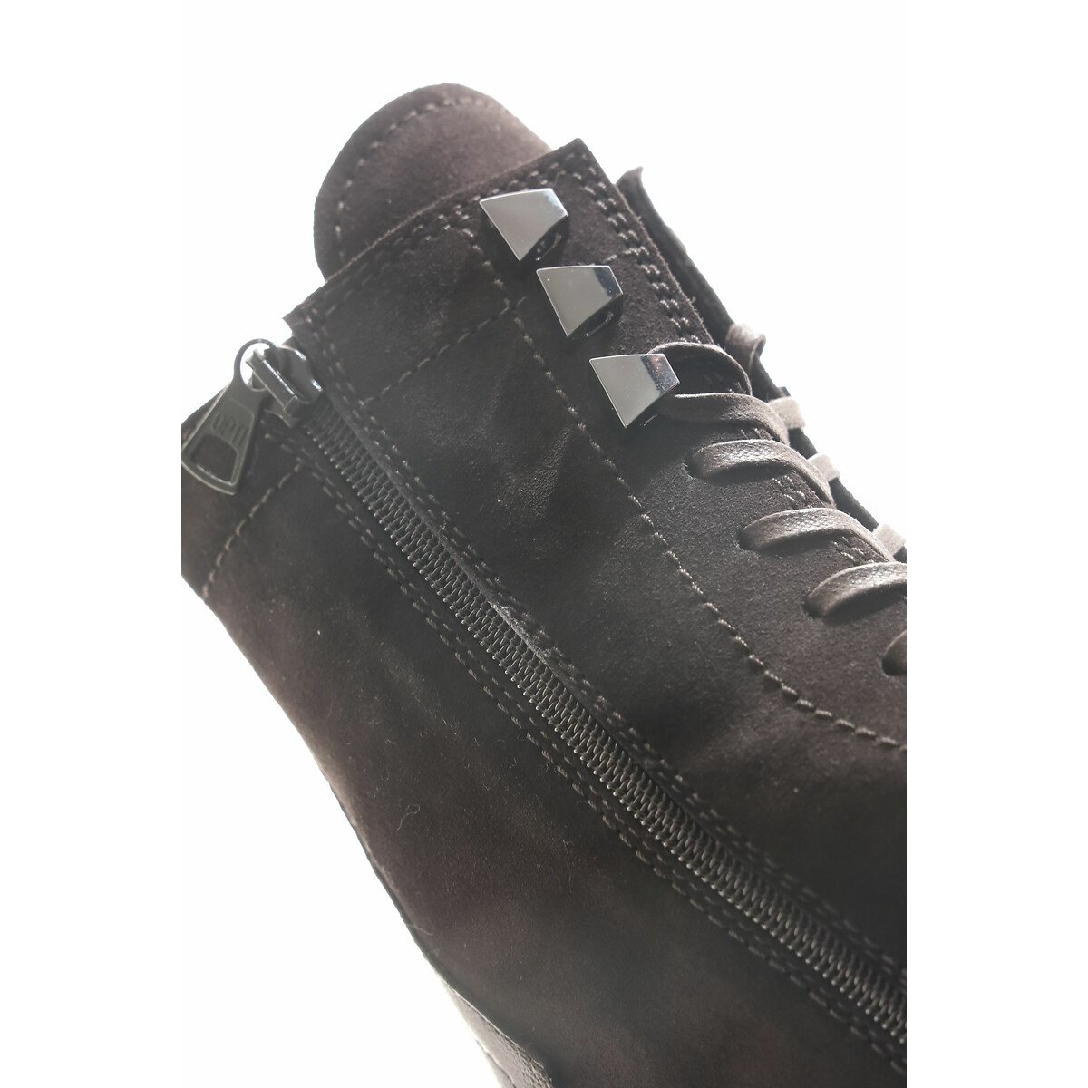 Leather Ankle Boots with Buckles dark brown/brown, MJUS