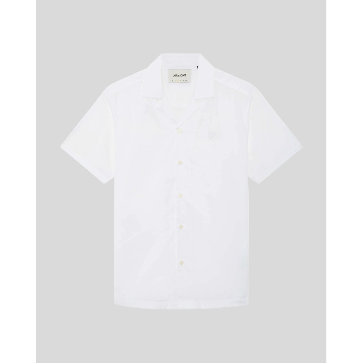 Chemise col revers en popeline blanc, LYLE & SCOTT