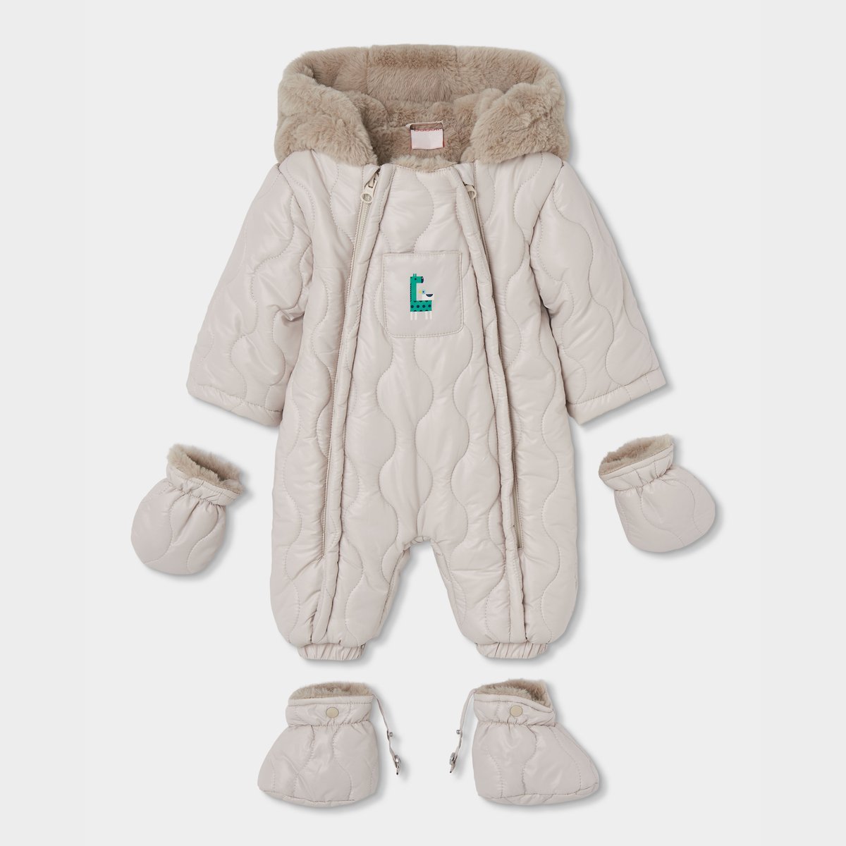 Combipilote bébé imprimé girafe beige, BOBOLI