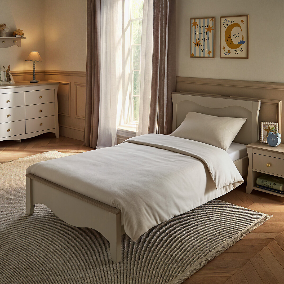 Clara Kids Bed stone beige, CUDDLECO