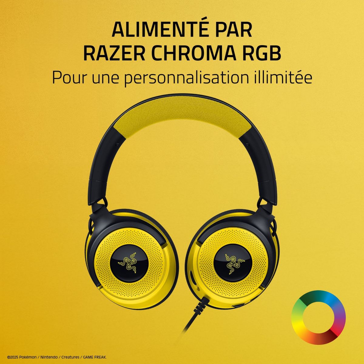 Casque gamer KRAKEN V4 X POKÉMON KANTO STARTERS ED multicolore, RAZER