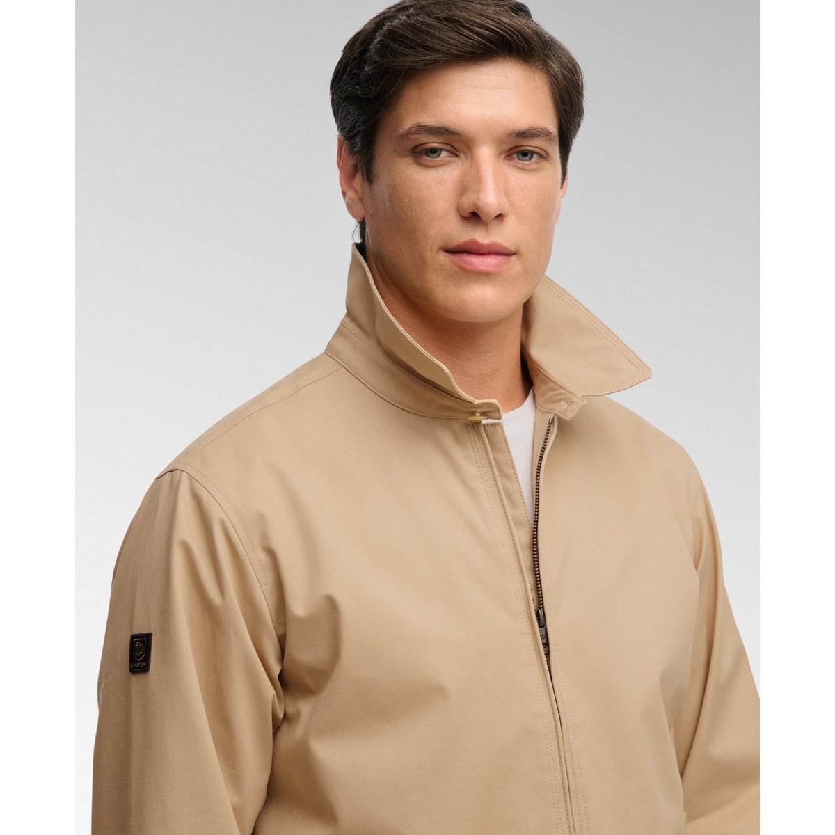 Veste Harrington à Col beige shaker, SUPERDRY
