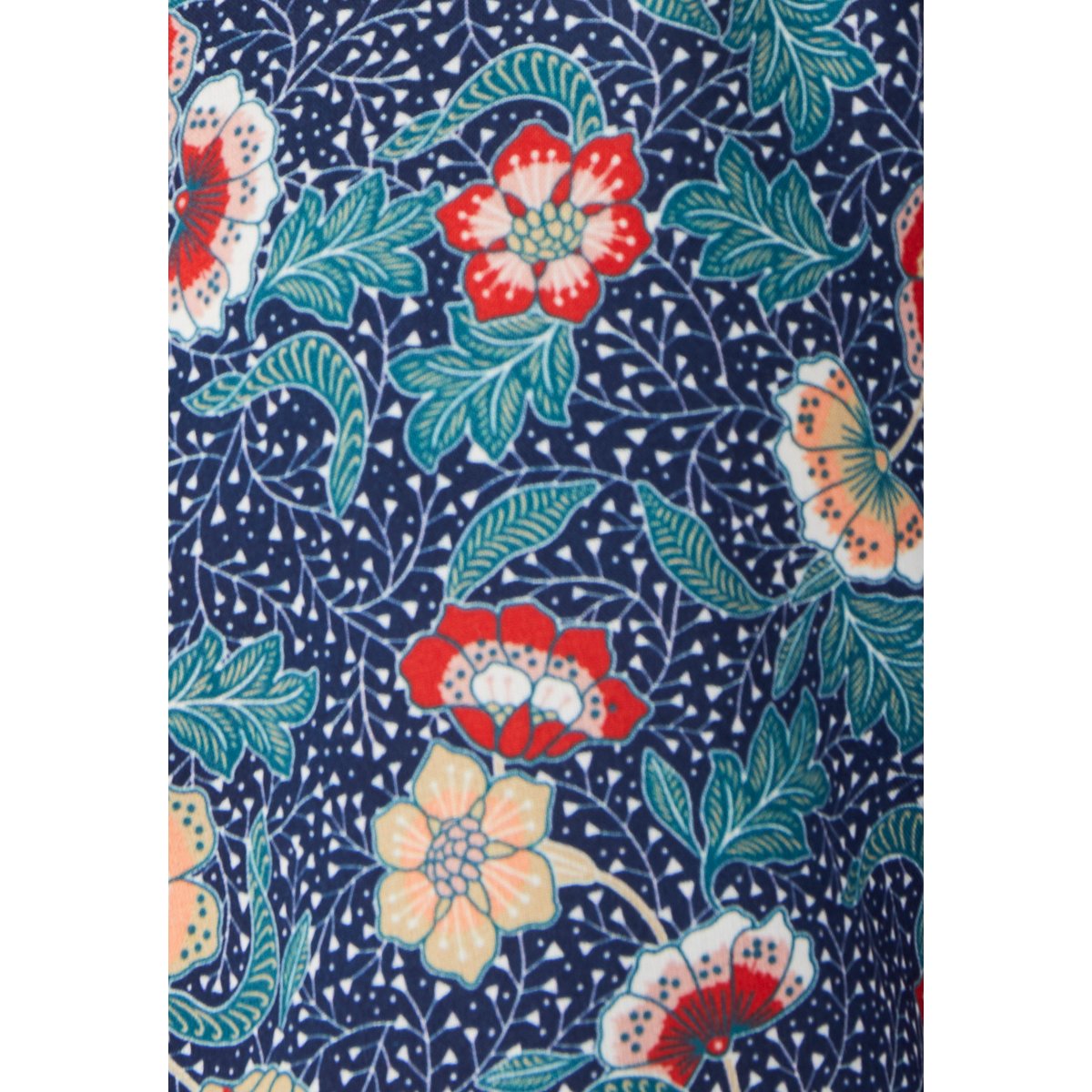 Chemisier fibres pure viscose Lenzing(TM) bleu marine fleuri, DAMART