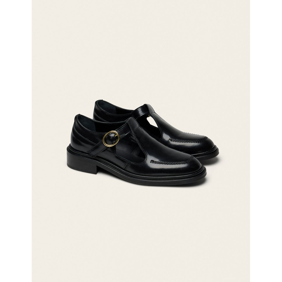 Derbies TYRIA cuir box noir, ODAJE