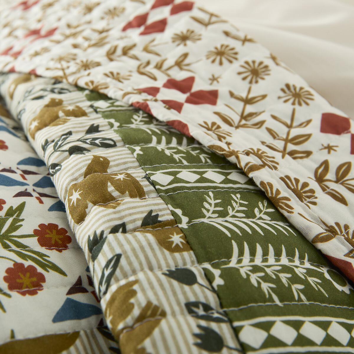 Colcha de algodón acolchado, estampada, Rosarius estampado, LA REDOUTE INTERIEURS