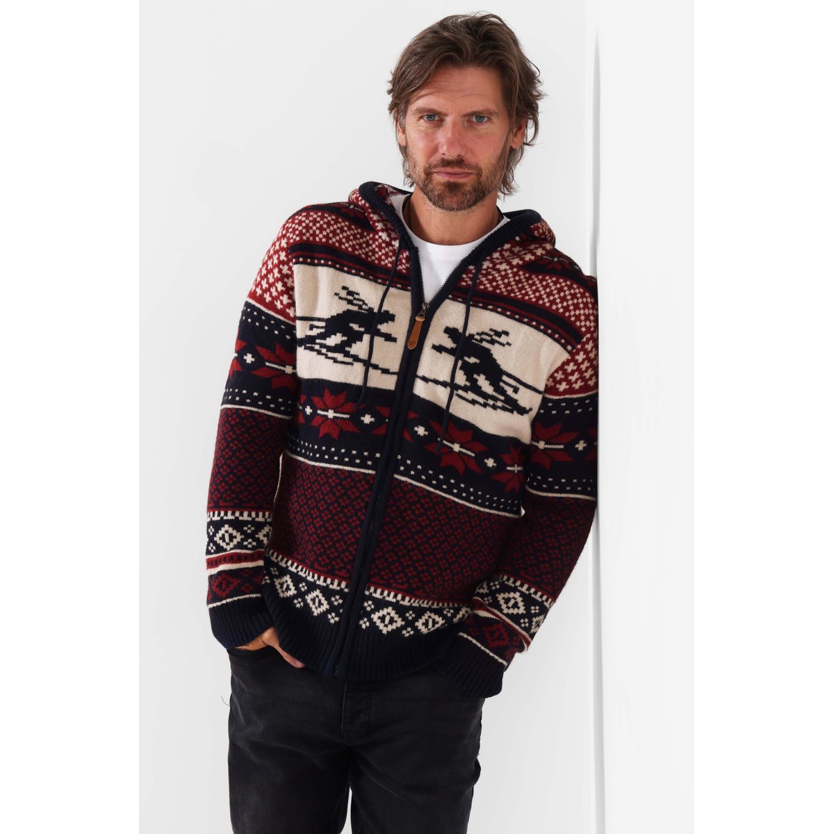 Cardigan à Capuche Festif bleu, JOE BROWNS