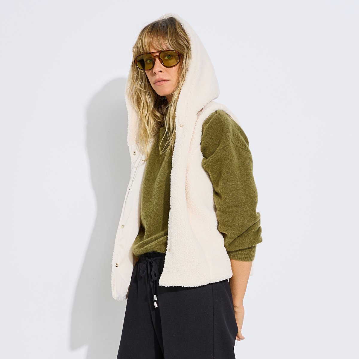 Parka chaude doublure amovible vert kaki, GRAIN DE MALICE