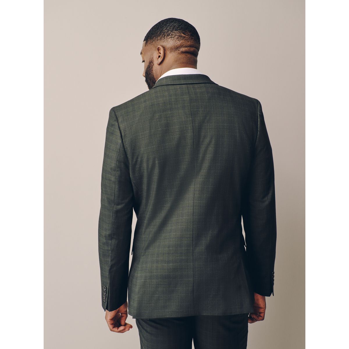 Veste de costume motionflex à carreaux vert, NEXT