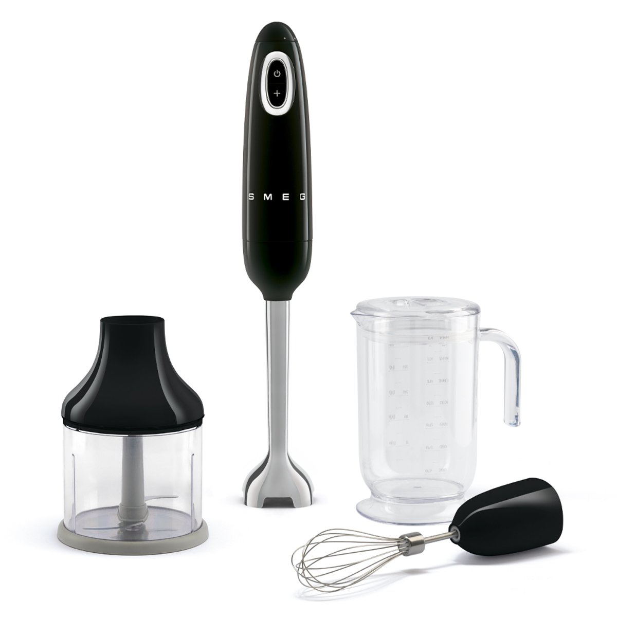 Mixeur plongeant avec accessoires HBF03 noir brillant, SMEG