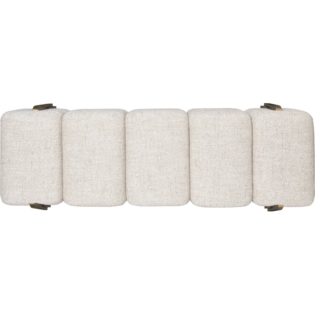 Banc en tweed crème et bronze doré, RECOLLECTION