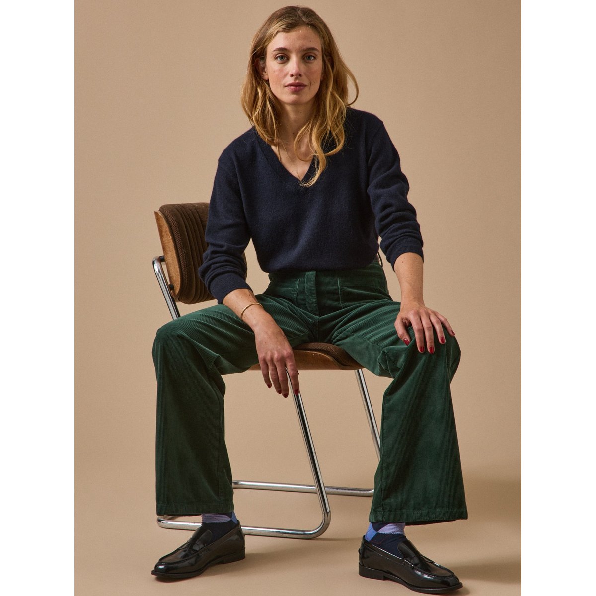 Pull col V - Collection Cachemire marine, CYRILLUS