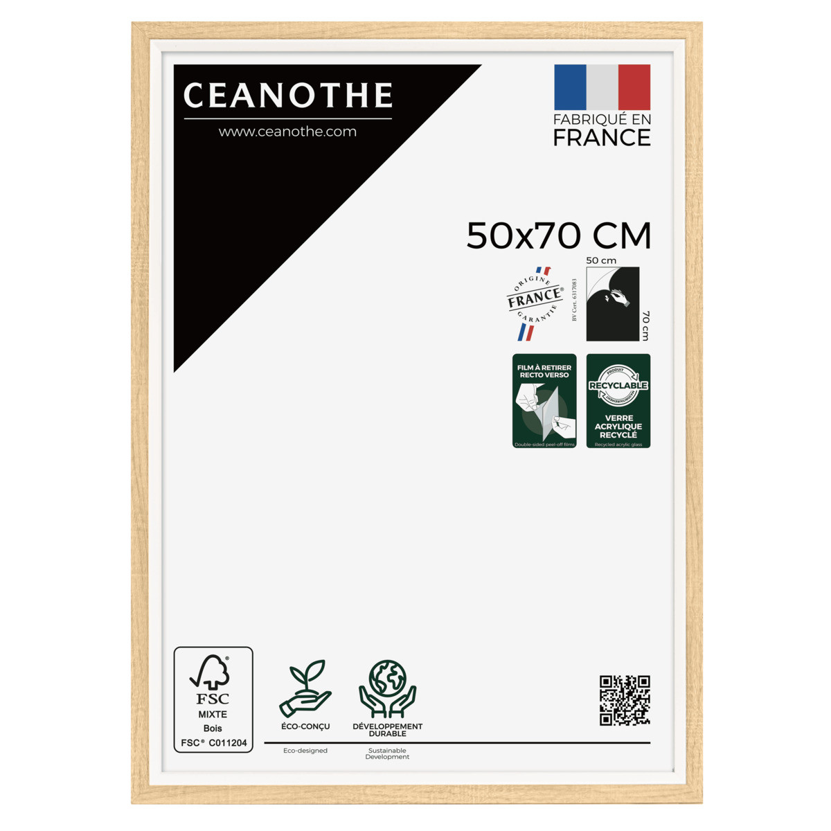 Cadre Photo En Résine Recyclée ACTUAL brut, CEANOTHE