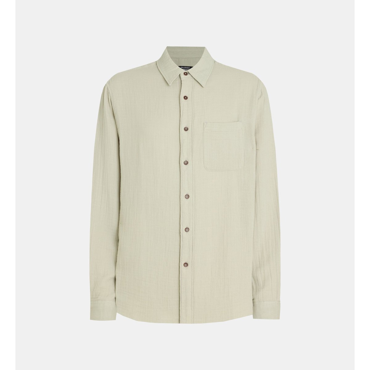 Chemise sirvoil en coton vert, GALERIES LAFAYETTE