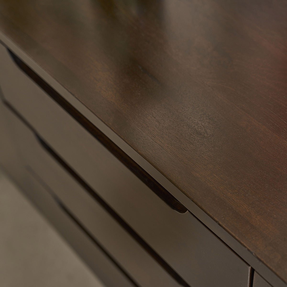 Buffet 4 portes, 3 tiroirs en manguier massif 180 cm LAZARE couleur unique, BERAH GETAH