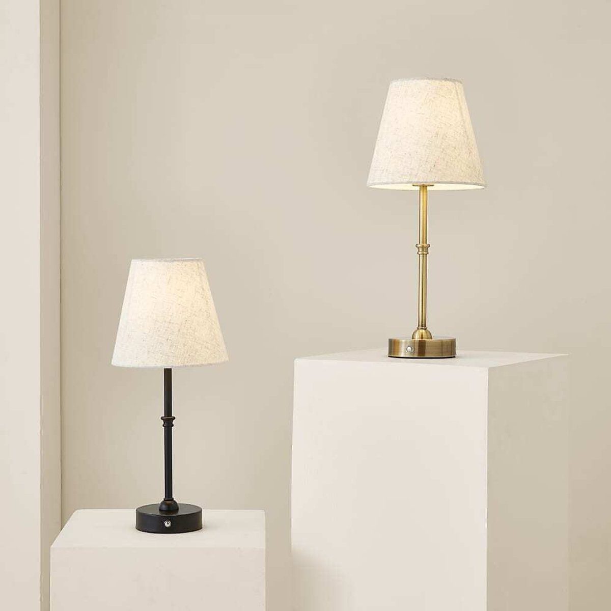 Lillian Rechargeable LED Portable Table Lamp in Black black, SO'HOME