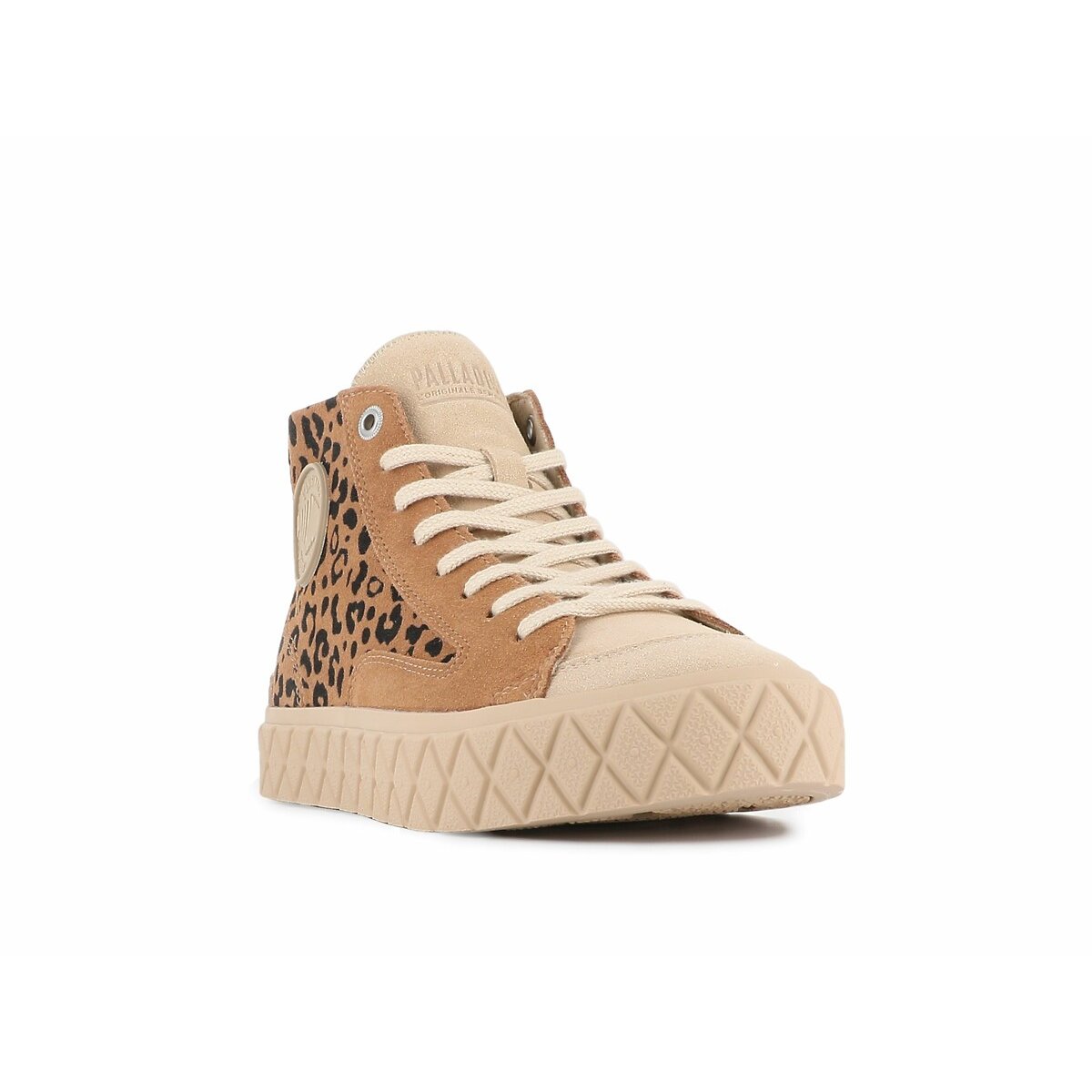 Baskets Palla Ace Chukka en cuir léopard, PALLADIUM