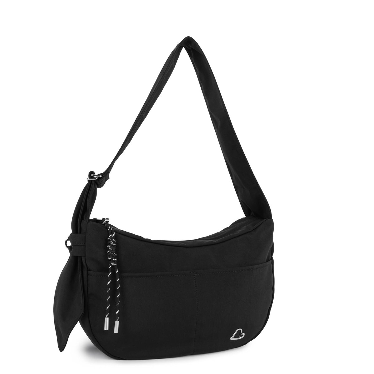 Grand sac besace BASIC LOVE noir, LANCASTER