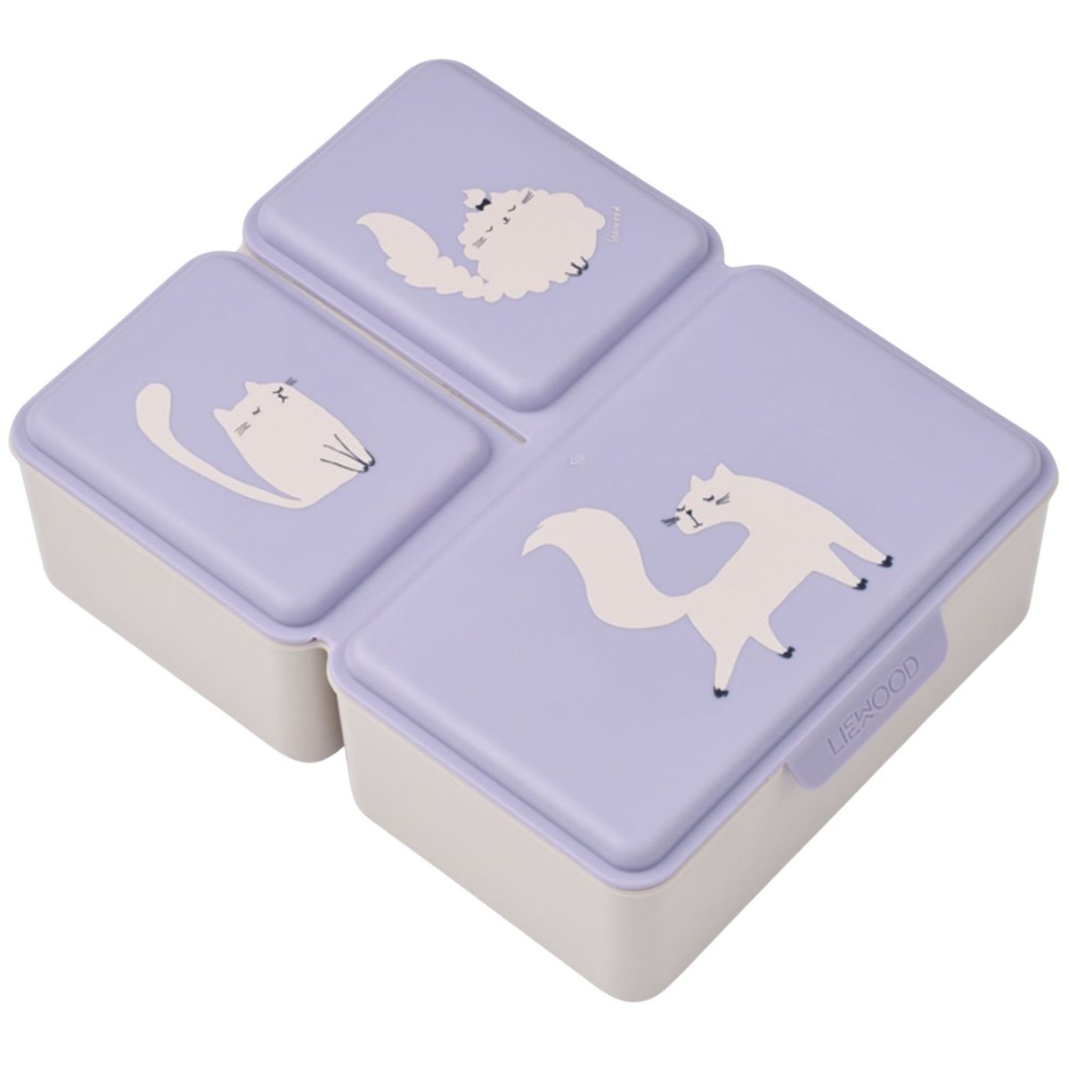 Lunch box à compartiments Driss violet, blanc, rose, LIEWOOD