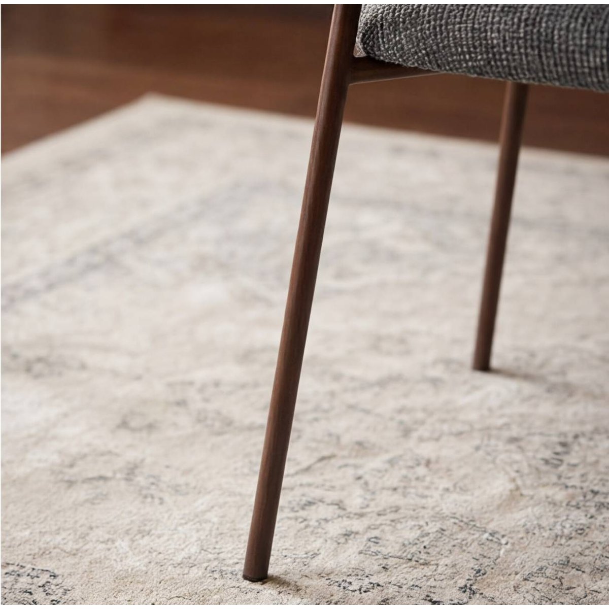 Lot de 2 chaises en tissu et métal KANOA gris, MADE IN MEUBLES