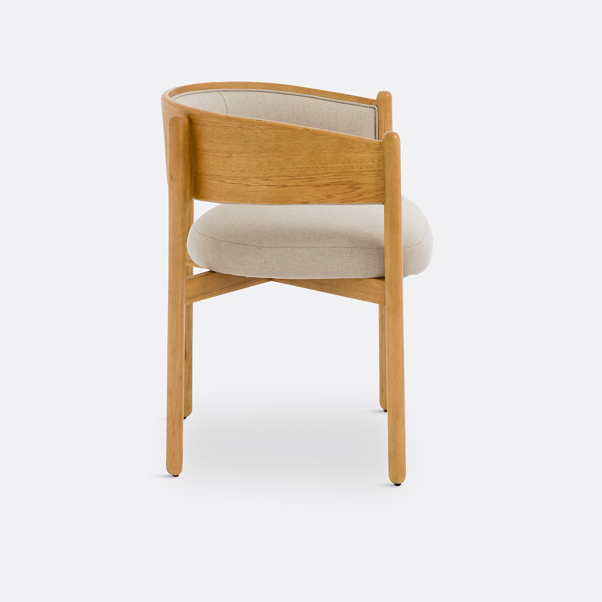 Poltrona da tavolo hevea e cotone/lino, Natesse lino naturale, LA REDOUTE INTERIEURS
