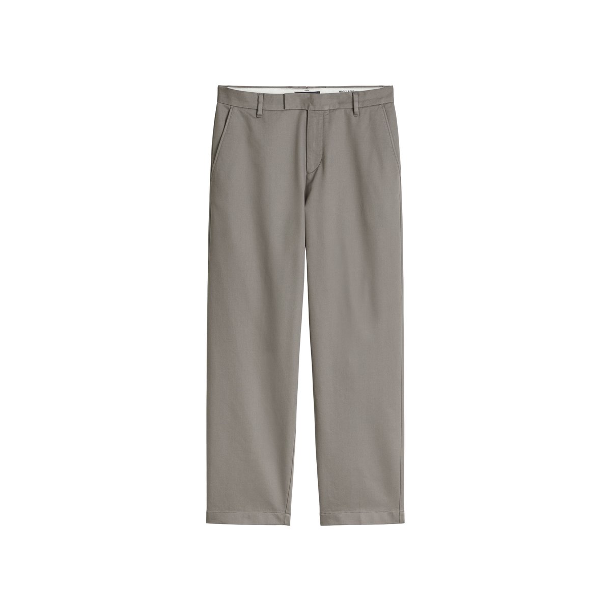 Chino modèle Bent relaxed en satin stretch de coton bio gris, MARC O'POLO