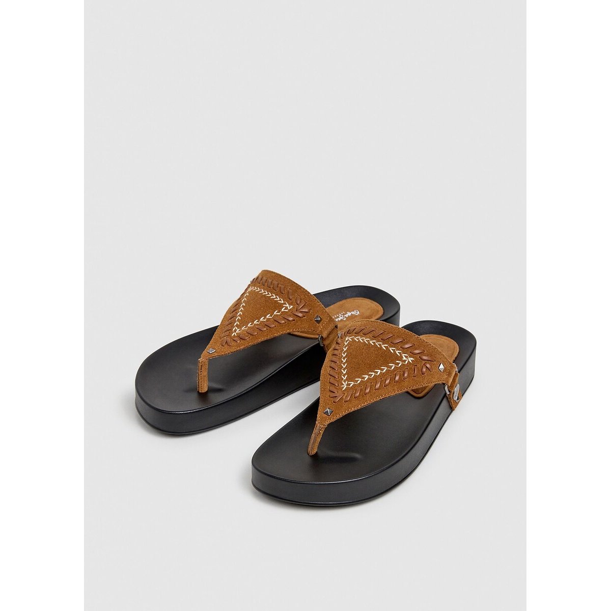 Chanclas AGNES BRAIDED camel, PEPE JEANS