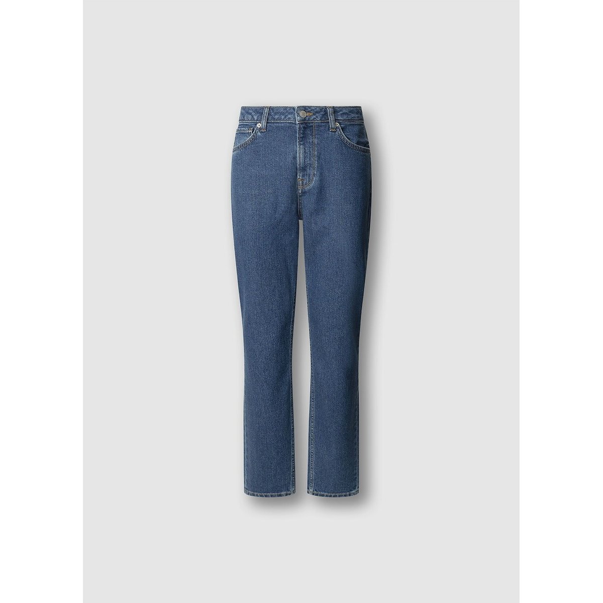 Jean droit tapered taille haute VIOLET medium enzyme , PEPE JEANS