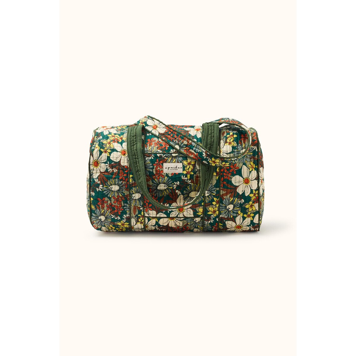 Sac zippé imprimé floral, BUDDHA imprimé floral vert, APACHES COLLECTIONS