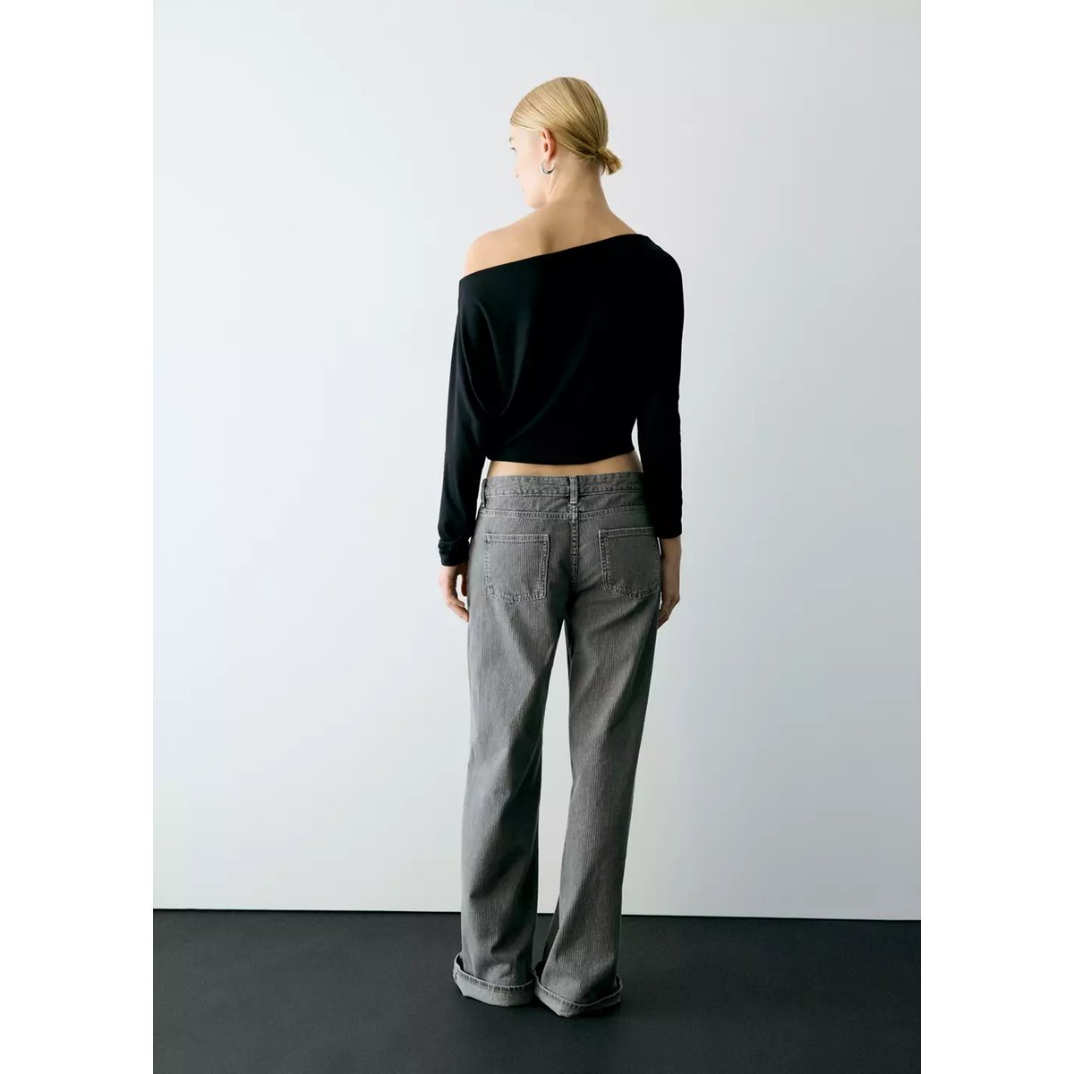 Jeans jacquard gris denim, MANGO TEEN