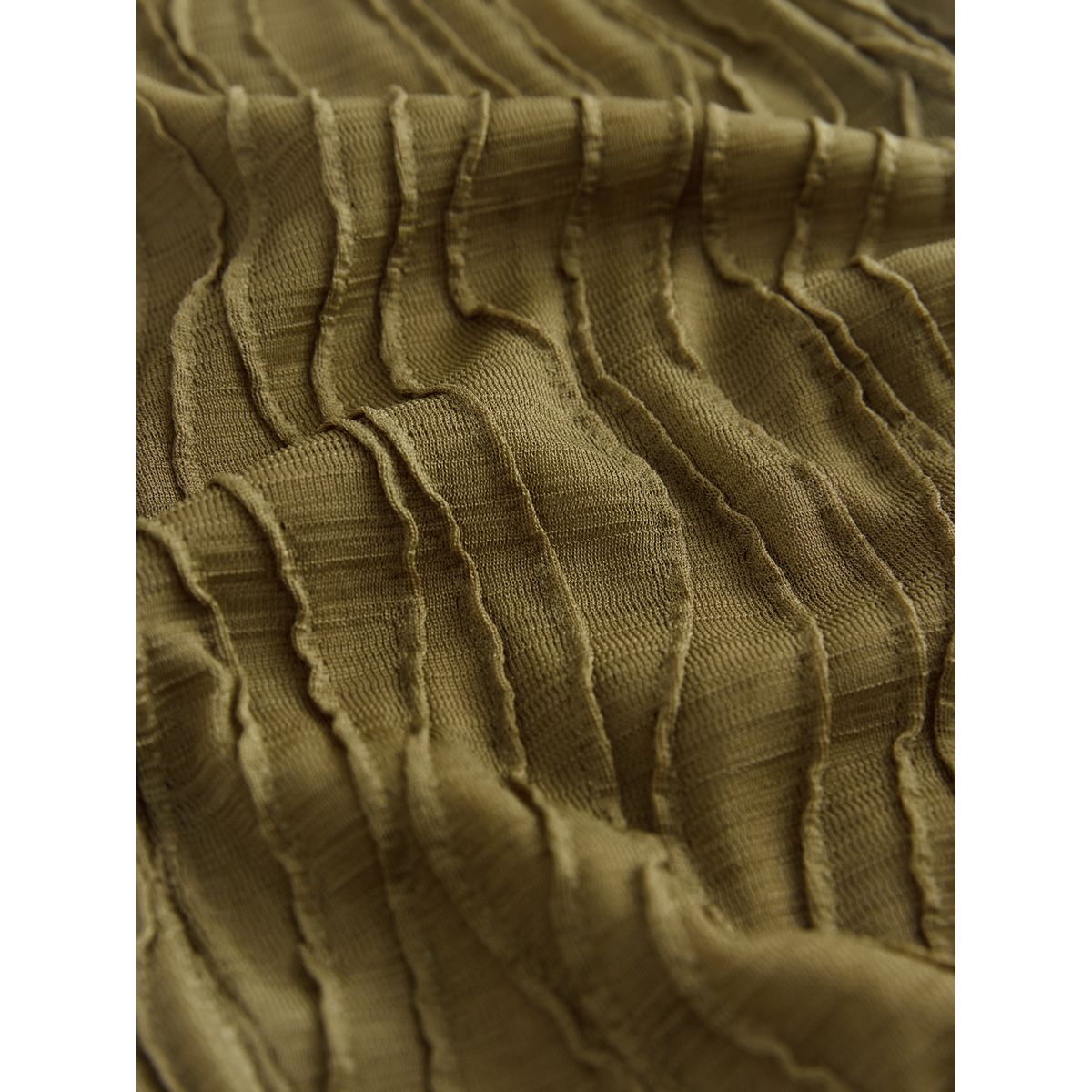 Cardigan manches longues en mesh texturé vert olive, NEXT